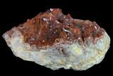 Natural, Red Quartz Crystal Cluster - Morocco #131359-1